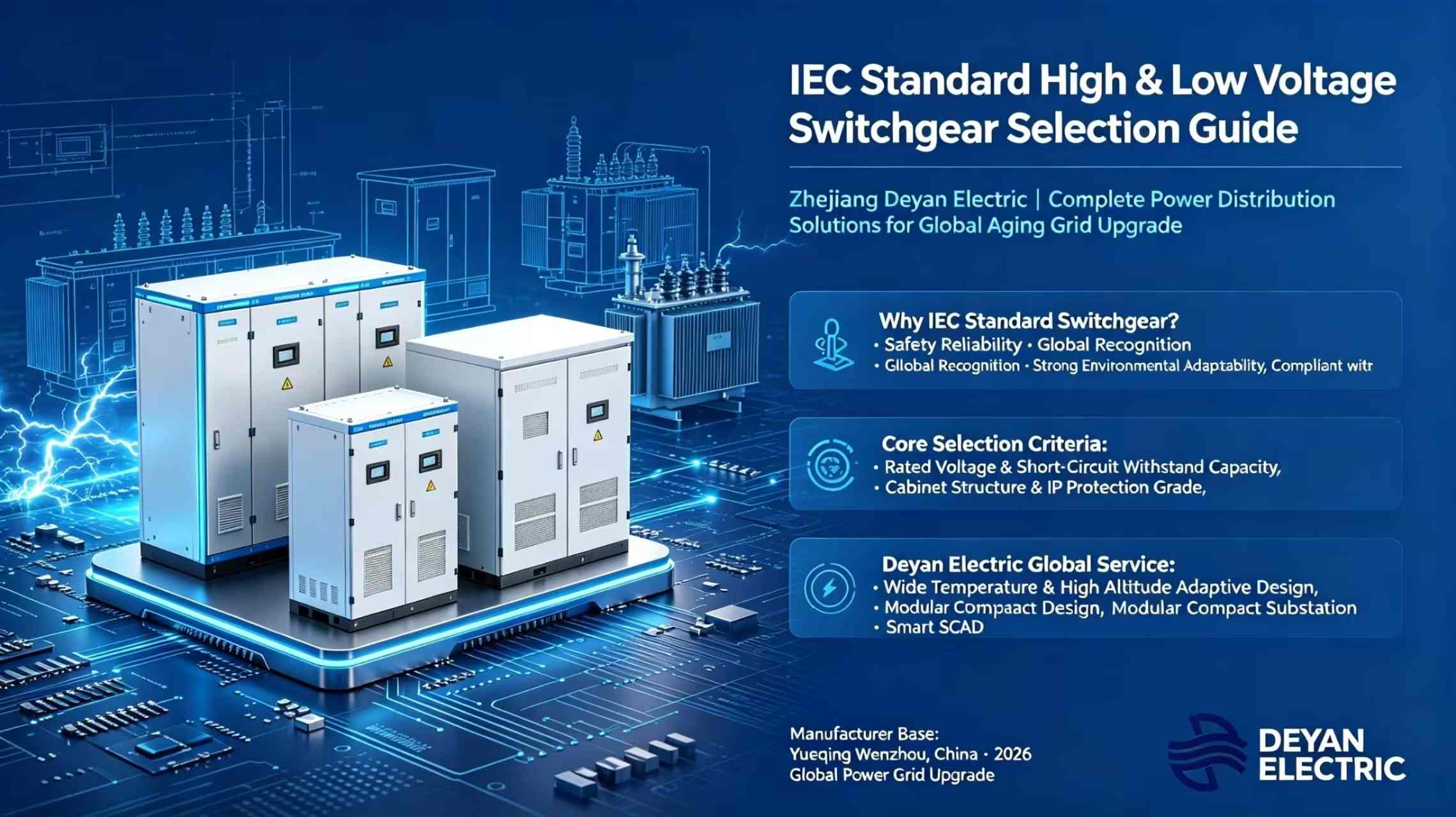 IEC-standardin suur- ja pienjännitekytkinlaitteiden valintaopas: Zhejiang Deyan Electric – Täydelliset virranjakeluratkaisut ikääntyvän verkon päivitykseen maailmanlaajuisesti